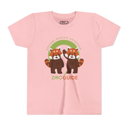 Red Panda Pals in Zoo Guide™ Waypoint Icon Youth Tee Shirt by Zoo Guide™