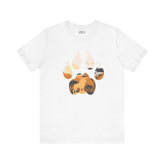 African Lion Print Adult Unisex Tee Shirt by Zoo Guide™