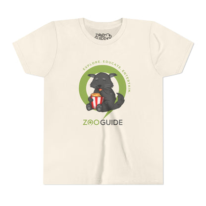 Binturong Eating Popcorn in Zoo Guide™ Waypoint Icon Youth Tee Shirt by Zoo Guide™
