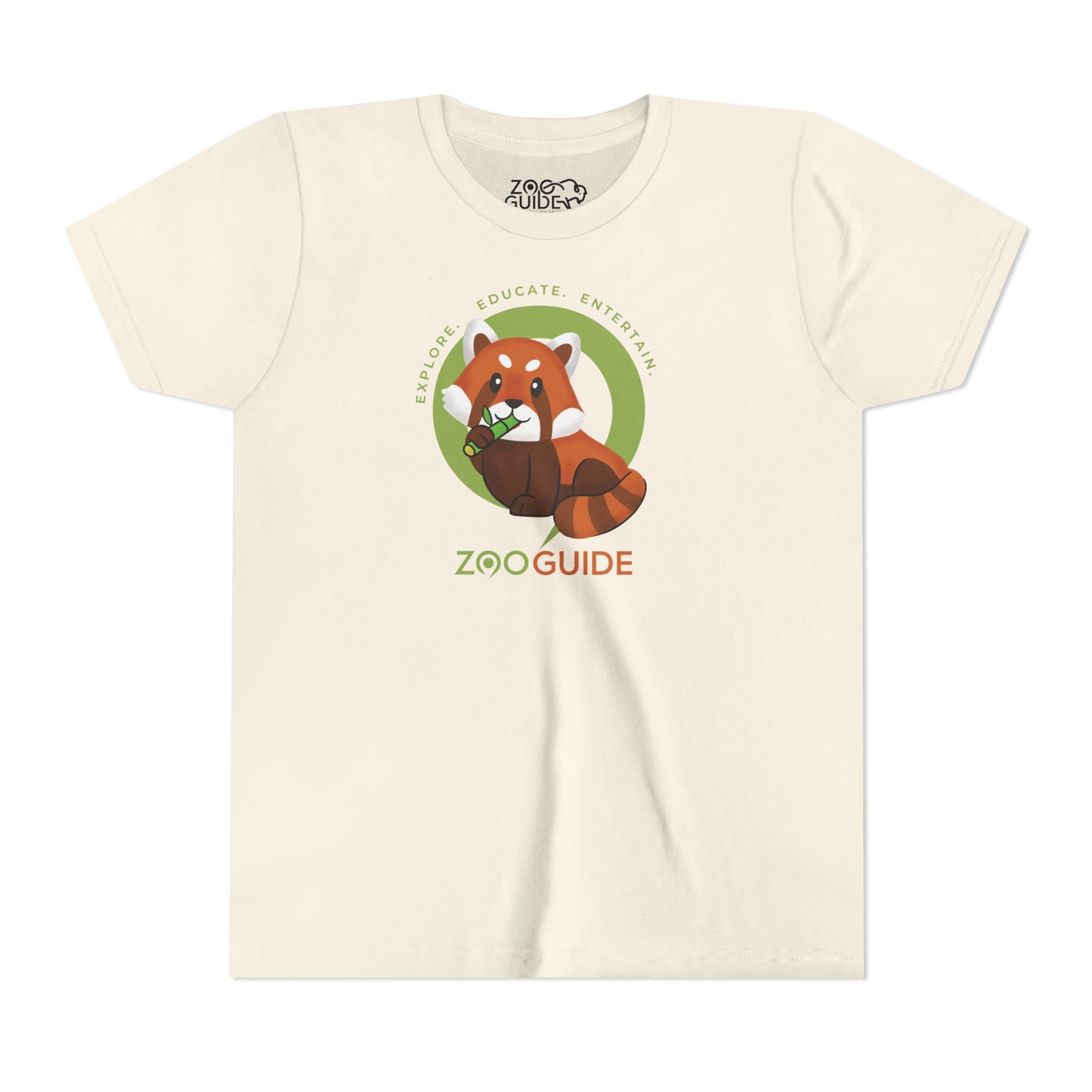 Red Panda Eating Bamboo in Zoo Guide™ Waypoint Icon Youth Tee Shirt by Zoo Guide™