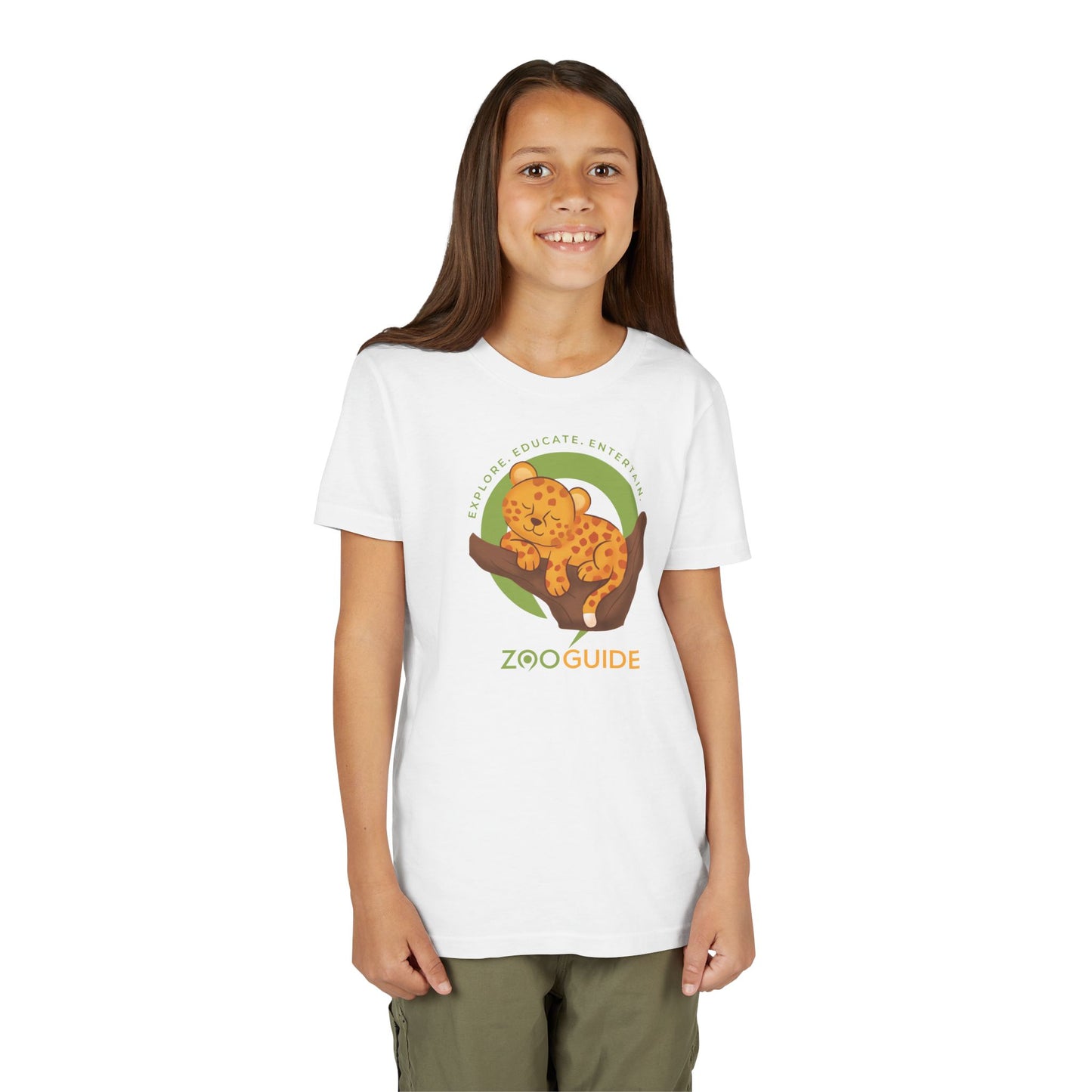 African Leopard in Tree in Zoo Guide™ Waypoint Icon Youth Tee Shirt by Zoo Guide™