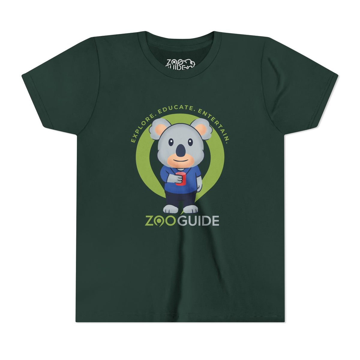 Koala with Cup in Zoo Guide™ Waypoint Icon Youth Tee Shirt by Zoo Guide™