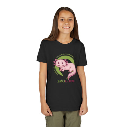 Axolotl in Zoo Guide™ Waypoint Icon Youth Tee Shirt by Zoo Guide™