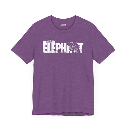 AFRICAN ELEPHANT Adult Unisex Tee Shirt by Zoo Guide™