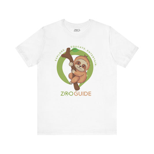 Sloth 'Hang in there' Adult Unisex Tee Shirt by Zoo Guide™