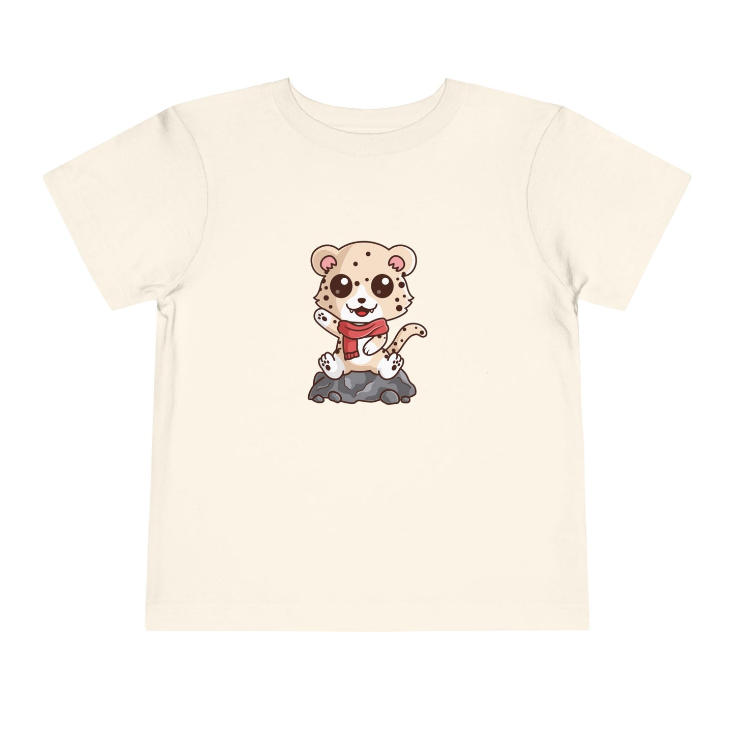 Snow Leopard Kawaii Style Toddler Tee Shirt by Zoo Guide™