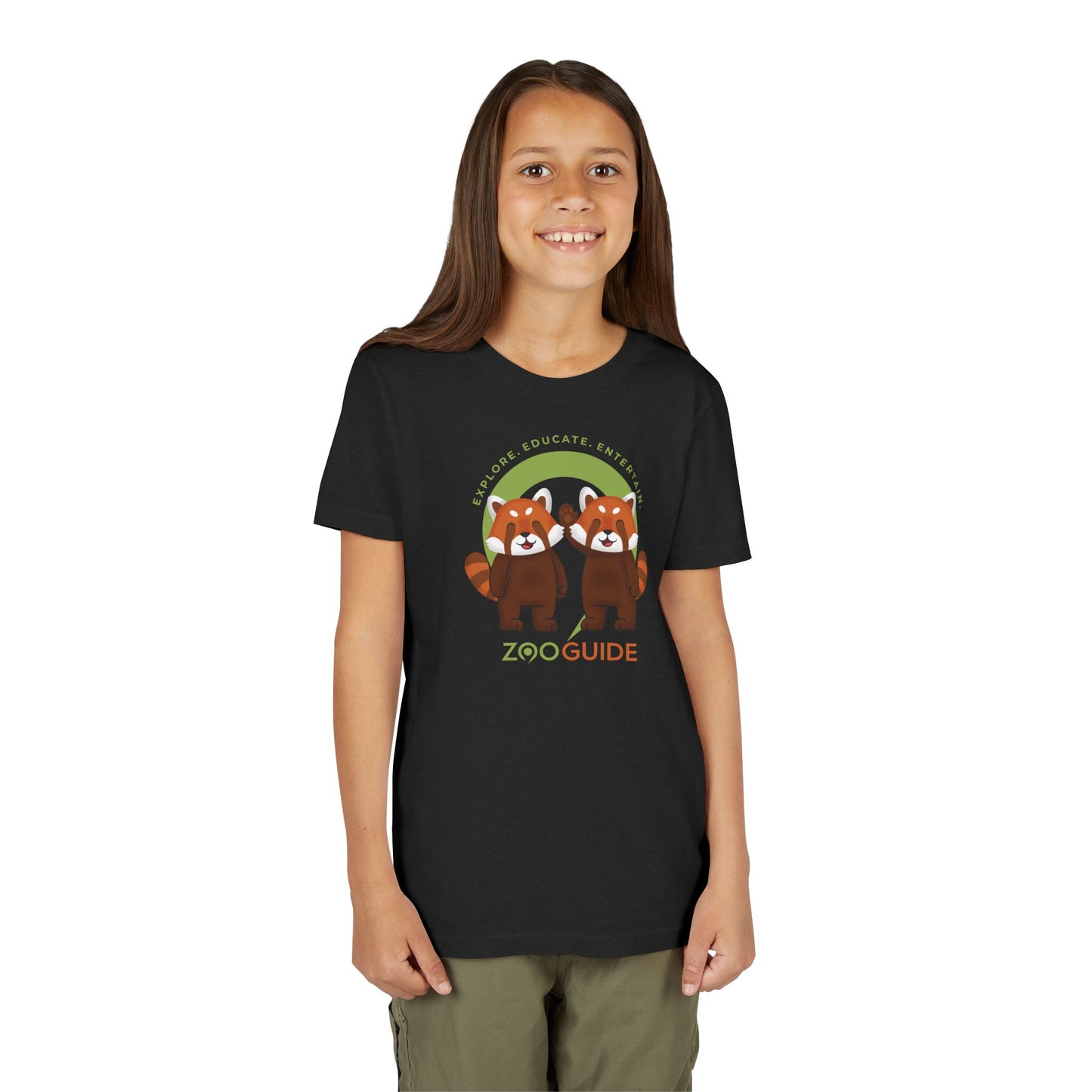 Red Panda Pals in Zoo Guide™ Waypoint Icon Youth Tee Shirt by Zoo Guide™