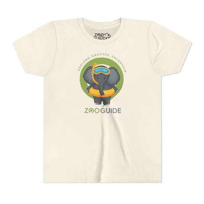 African Elephant "Beach Day" in Zoo Guide™ Waypoint Icon Youth Tee Shirt by Zoo Guide™