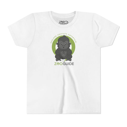 Gorilla Chest Thumping in Zoo Guide™ Waypoint Icon Youth Tee Shirt by Zoo Guide™