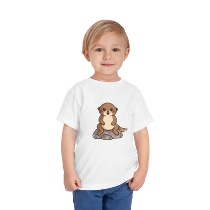 Otter Kawaii Style Toddler Tee Shirt by Zoo Guide™