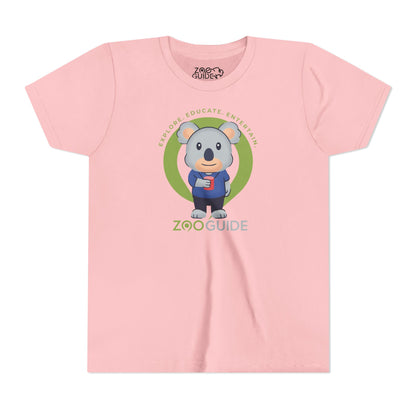 Koala with Cup in Zoo Guide™ Waypoint Icon Youth Tee Shirt by Zoo Guide™