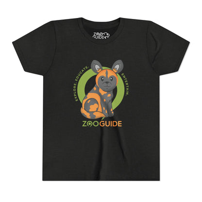 African Painted Dog in Zoo Guide™ Waypoint Icon Youth Tee Shirt by Zoo Guide™