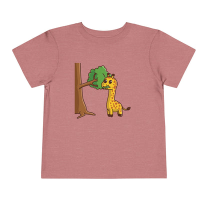 Giraffe Snackin' Kawaii Style Toddler Tee Shirt by Zoo Guide™