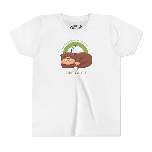 Asian Small Clawed Otter Sleepin' in Zoo Guide™ Waypoint Icon Youth Tee Shirt by Zoo Guide™