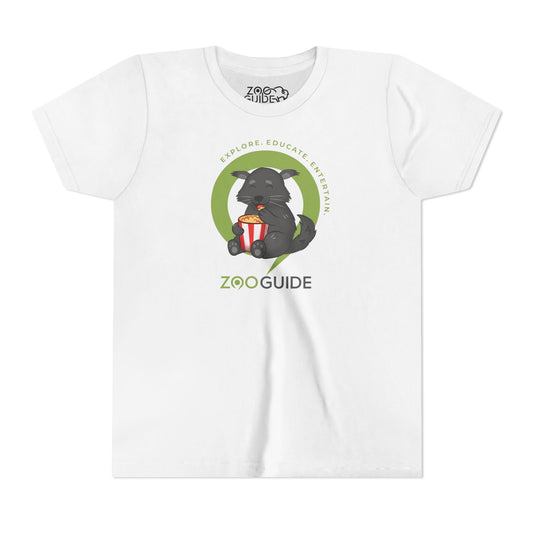 Binturong Eating Popcorn in Zoo Guide™ Waypoint Icon Youth Tee Shirt by Zoo Guide™