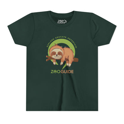 Sleeping Sloth in Zoo Guide™ Waypoint Icon Youth Tee Shirt by Zoo Guide™