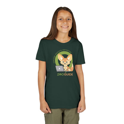 Fennec Fox on Laptop in Zoo Guide™ Waypoint Icon Youth Tee Shirt by Zoo Guide™