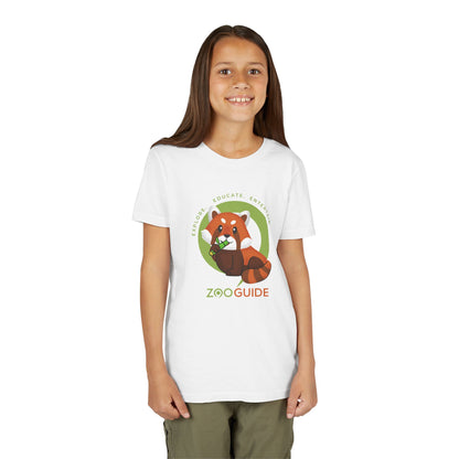Red Panda Eating Bamboo in Zoo Guide™ Waypoint Icon Youth Tee Shirt by Zoo Guide™