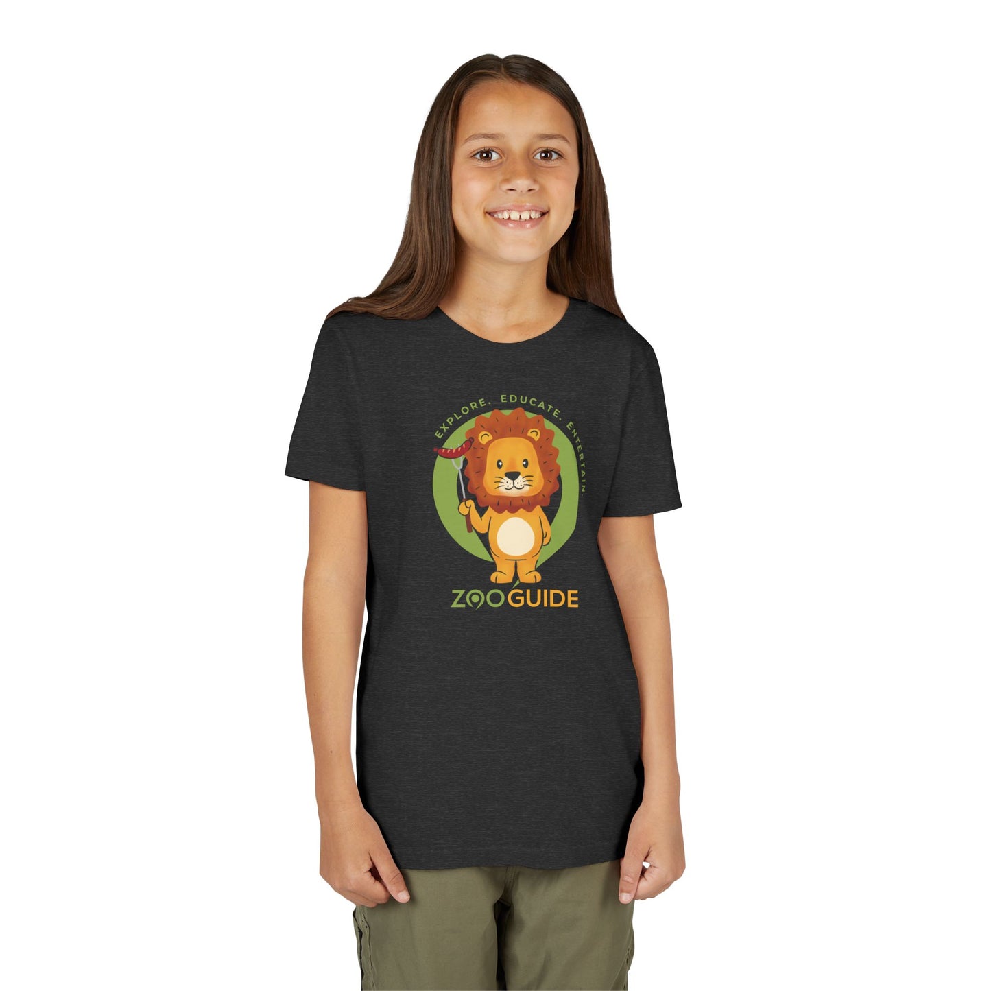 African Lion Grill Master in Zoo Guide™ Waypoint Icon Youth Tee Shirt by Zoo Guide™