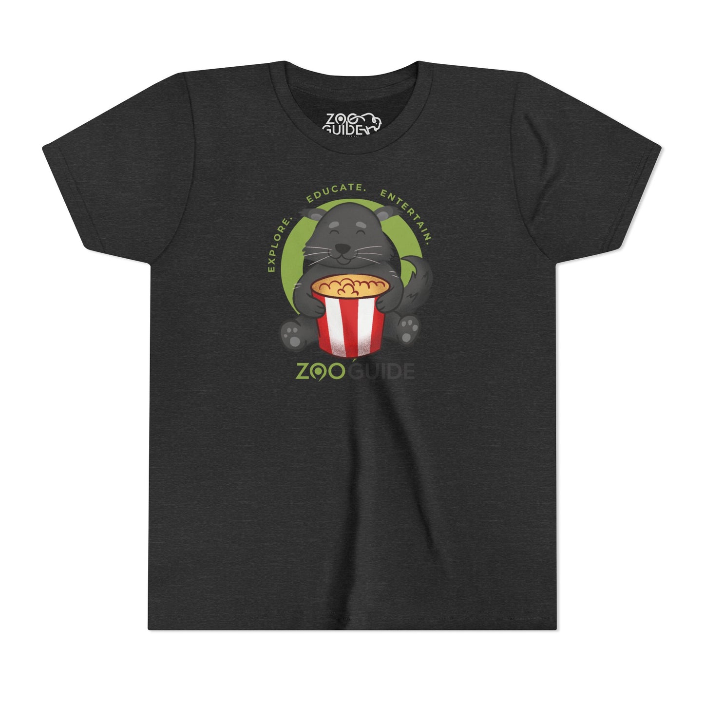 Binturong Eating Popcorn in Zoo Guide™ Waypoint Icon Youth Tee Shirt by Zoo Guide™