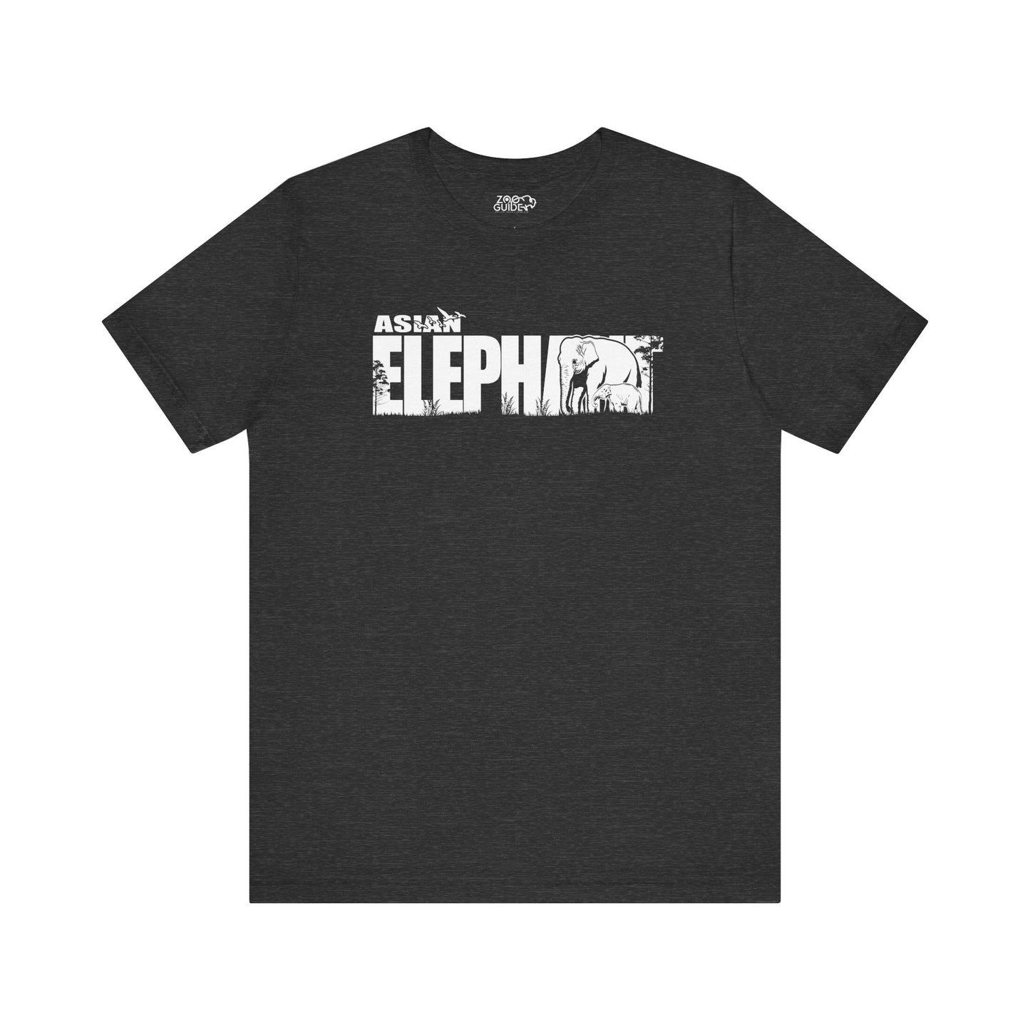 ASIAN ELEPHANT Adult Unisex Tee Shirt by Zoo Guide™