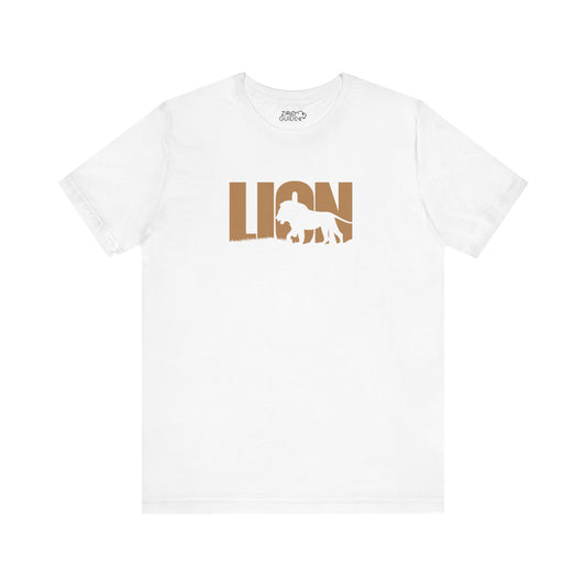 Gold LION Adult Unisex Tee Shirt by Zoo Guide™