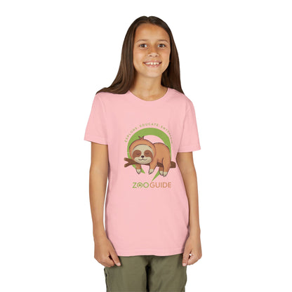 Sleeping Sloth in Zoo Guide™ Waypoint Icon Youth Tee Shirt by Zoo Guide™