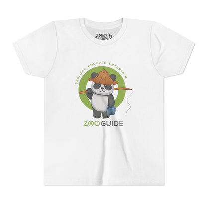 Fishing Giant Panda in Zoo Guide™ Waypoint Icon Youth Tee Shirt by Zoo Guide™