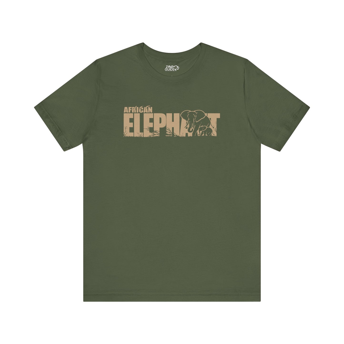 AFRICAN ELEPHANT Adult Unisex Tee Shirt by Zoo Guide™