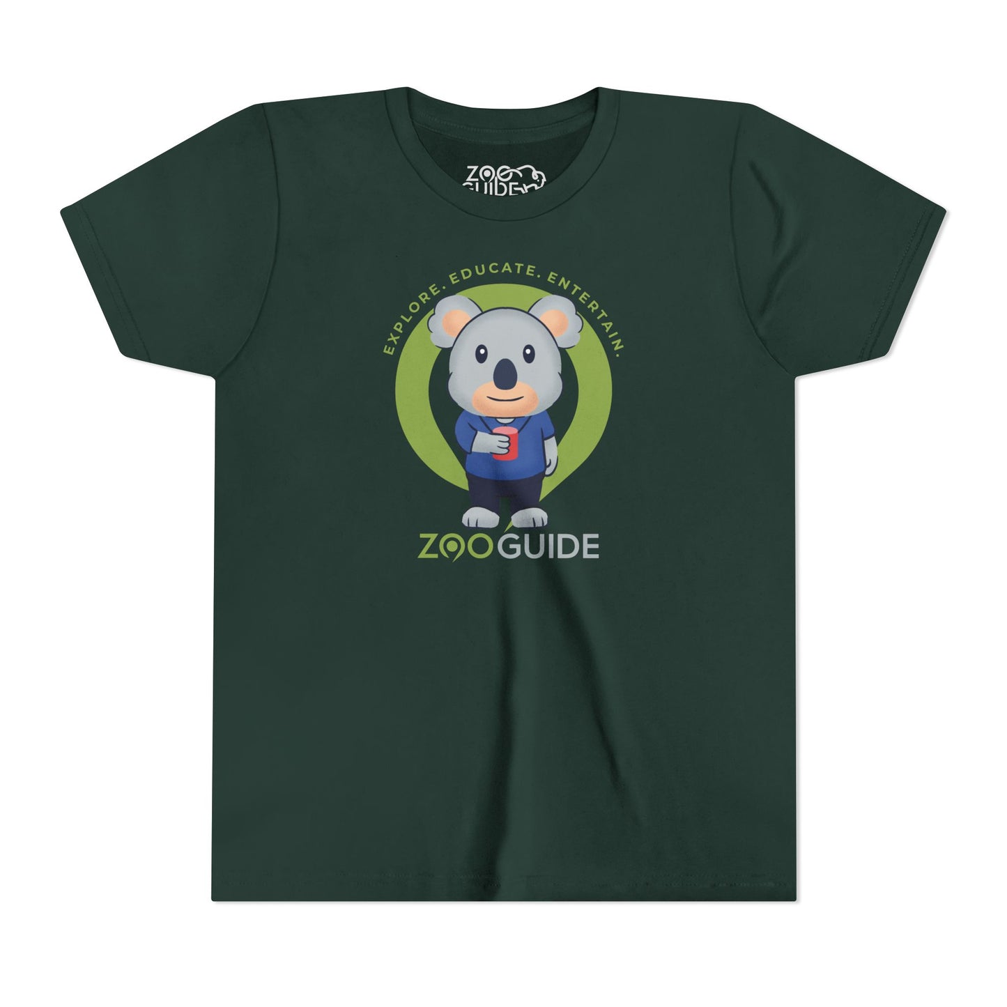 Koala with Cup in Zoo Guide™ Waypoint Icon Youth Tee Shirt by Zoo Guide™