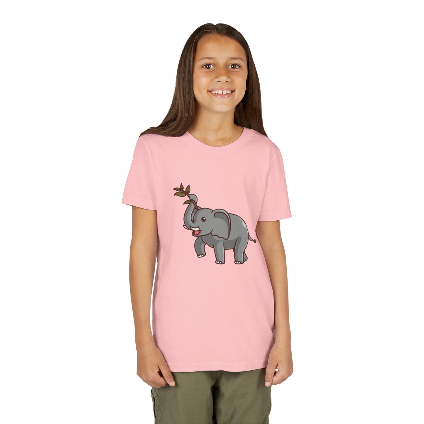 African Elephant Kawaii Style Youth Tee Shirt by Zoo Guide™