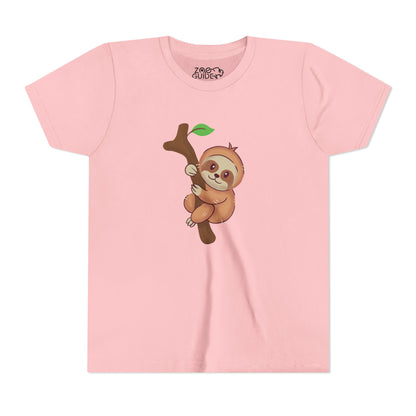 Sloth Tree Branch Youth Tee Shirt by Zoo Guide™