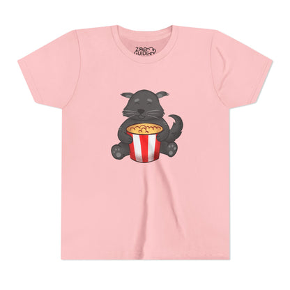 Binturong Eating Popcorn Youth Tee Shirt by Zoo Guide™