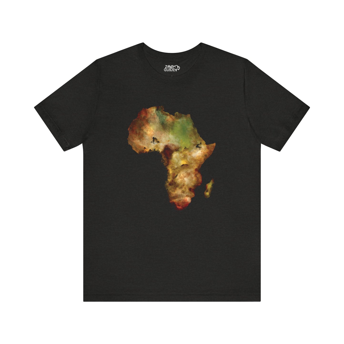 Africa Map Adult Unisex Tee Shirt by Zoo Guide™