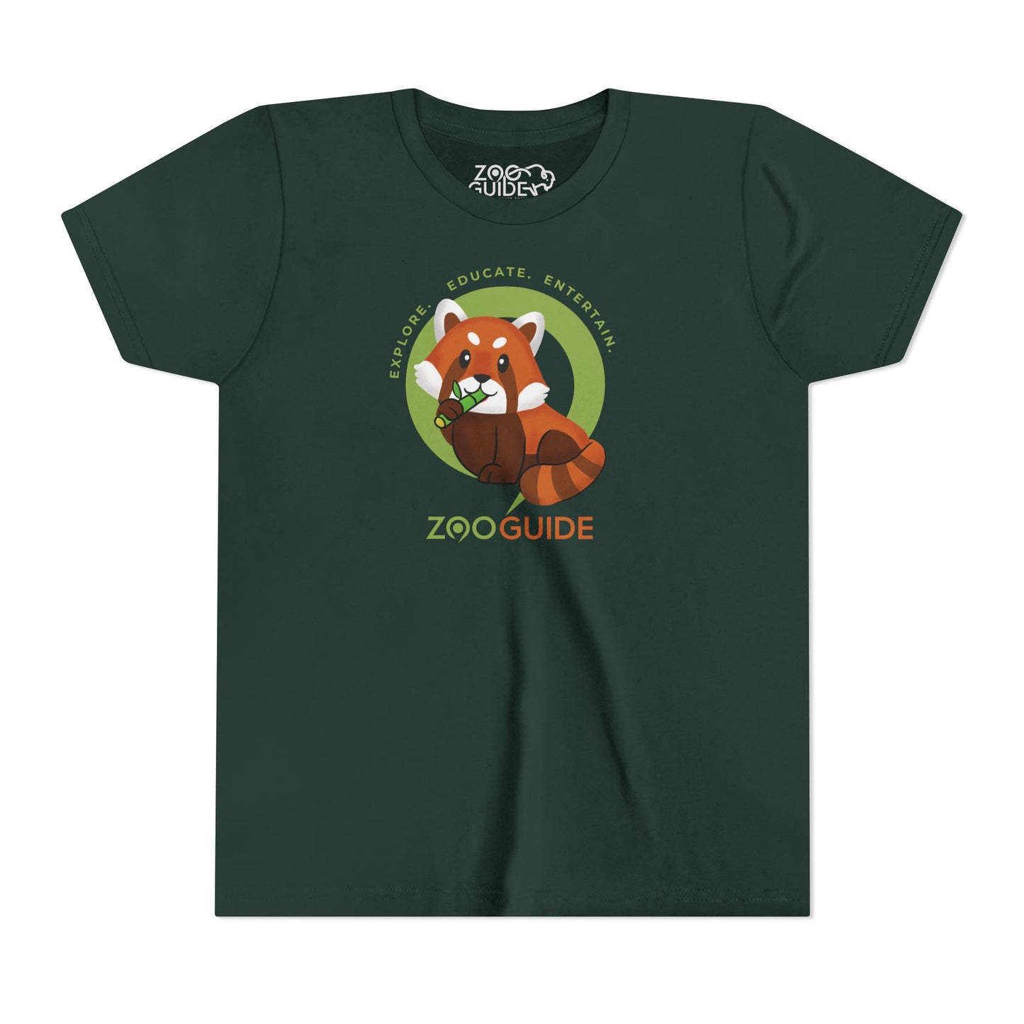 Red Panda Eating Bamboo in Zoo Guide™ Waypoint Icon Youth Tee Shirt by Zoo Guide™