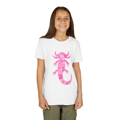 Axolotl Geometric Design Youth Tee Shirt by Zoo Guide™