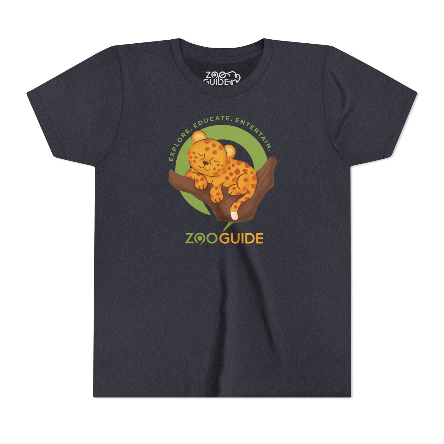 African Leopard in Tree in Zoo Guide™ Waypoint Icon Youth Tee Shirt by Zoo Guide™