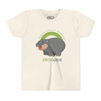 Pygmy Hippo Open Mouth in Zoo Guide™ Waypoint Icon Youth Tee Shirt by Zoo Guide™