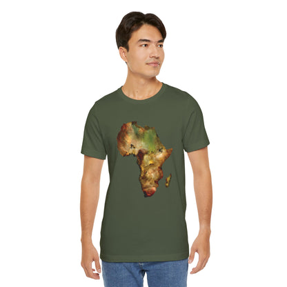 Africa Map Adult Unisex Tee Shirt by Zoo Guide™