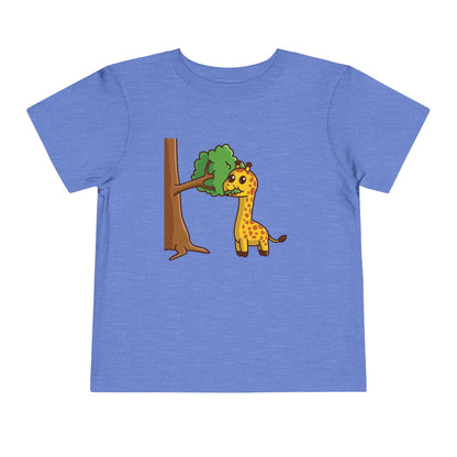 Giraffe Snackin' Kawaii Style Toddler Tee Shirt by Zoo Guide™