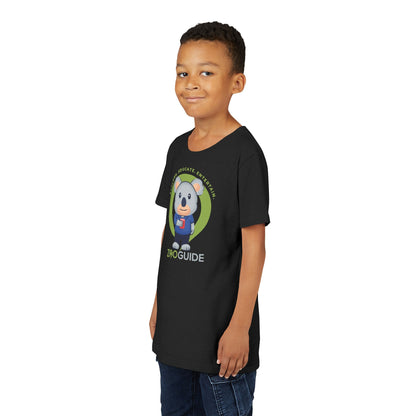 Koala with Cup in Zoo Guide™ Waypoint Icon Youth Tee Shirt by Zoo Guide™