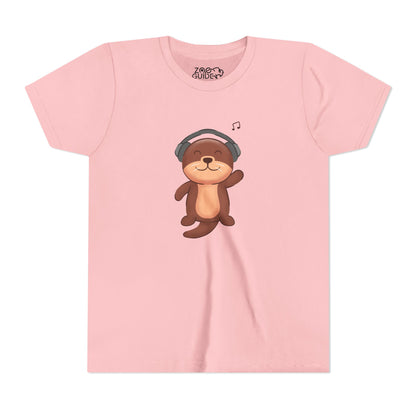 Asian Small Clawed Otter Jammin' Youth Tee Shirt by Zoo Guide™