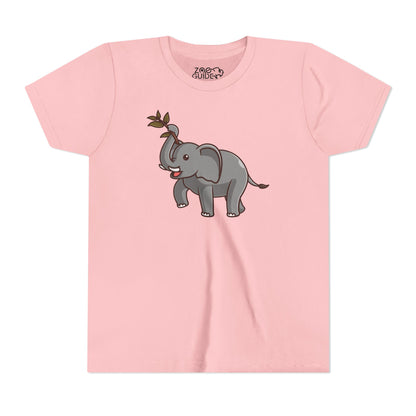 African Elephant Kawaii Style Youth Tee Shirt by Zoo Guide™