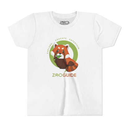Red Panda Eating Bamboo in Zoo Guide™ Waypoint Icon Youth Tee Shirt by Zoo Guide™