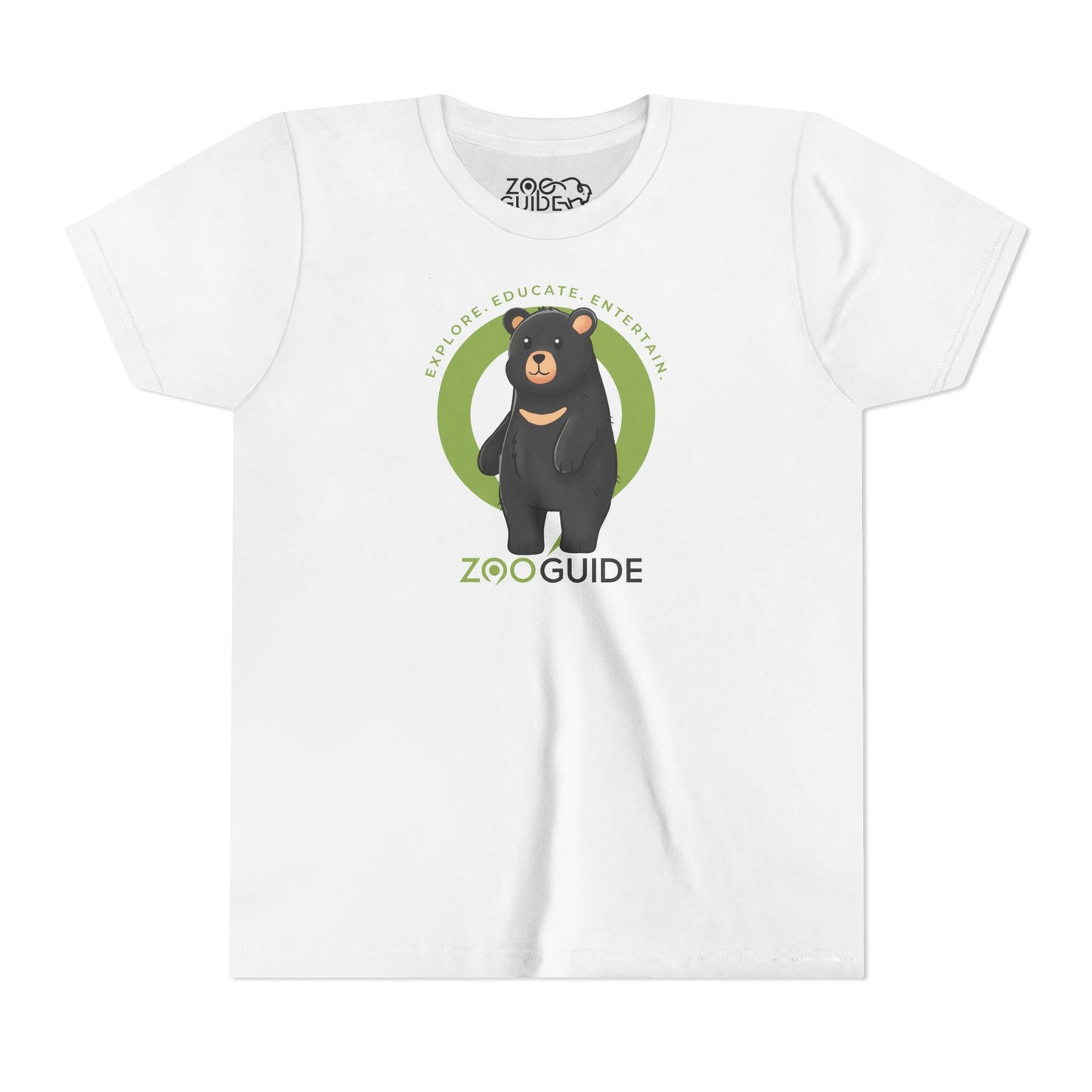 Standing American Black Bear in Zoo Guide™ Waypoint Icon Youth Tee Shirt by Zoo Guide™