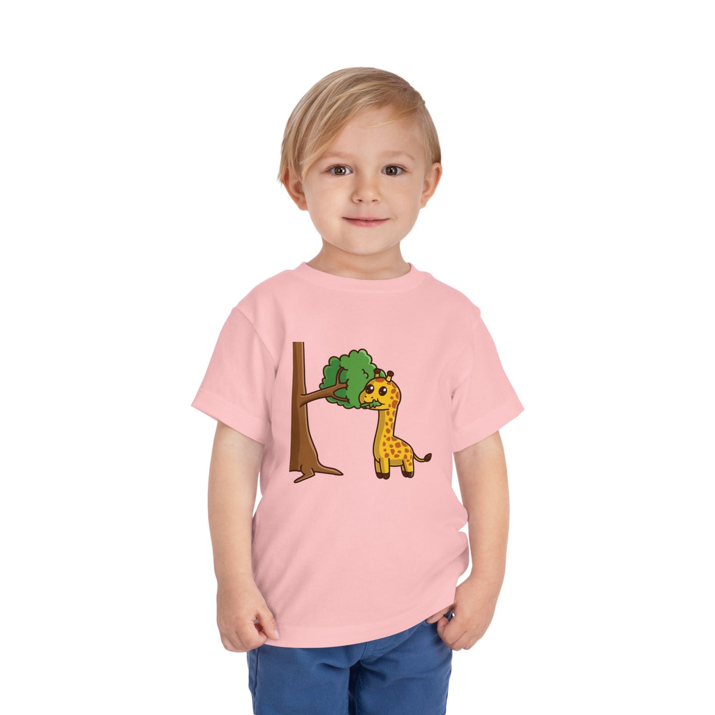 Giraffe Snackin' Kawaii Style Toddler Tee Shirt by Zoo Guide™