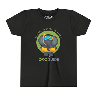 African Elephant "Beach Day" in Zoo Guide™ Waypoint Icon Youth Tee Shirt by Zoo Guide™