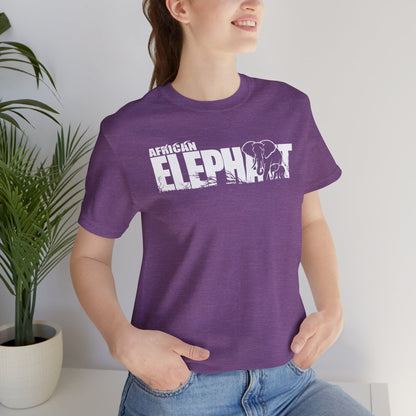 AFRICAN ELEPHANT Adult Unisex Tee Shirt by Zoo Guide™