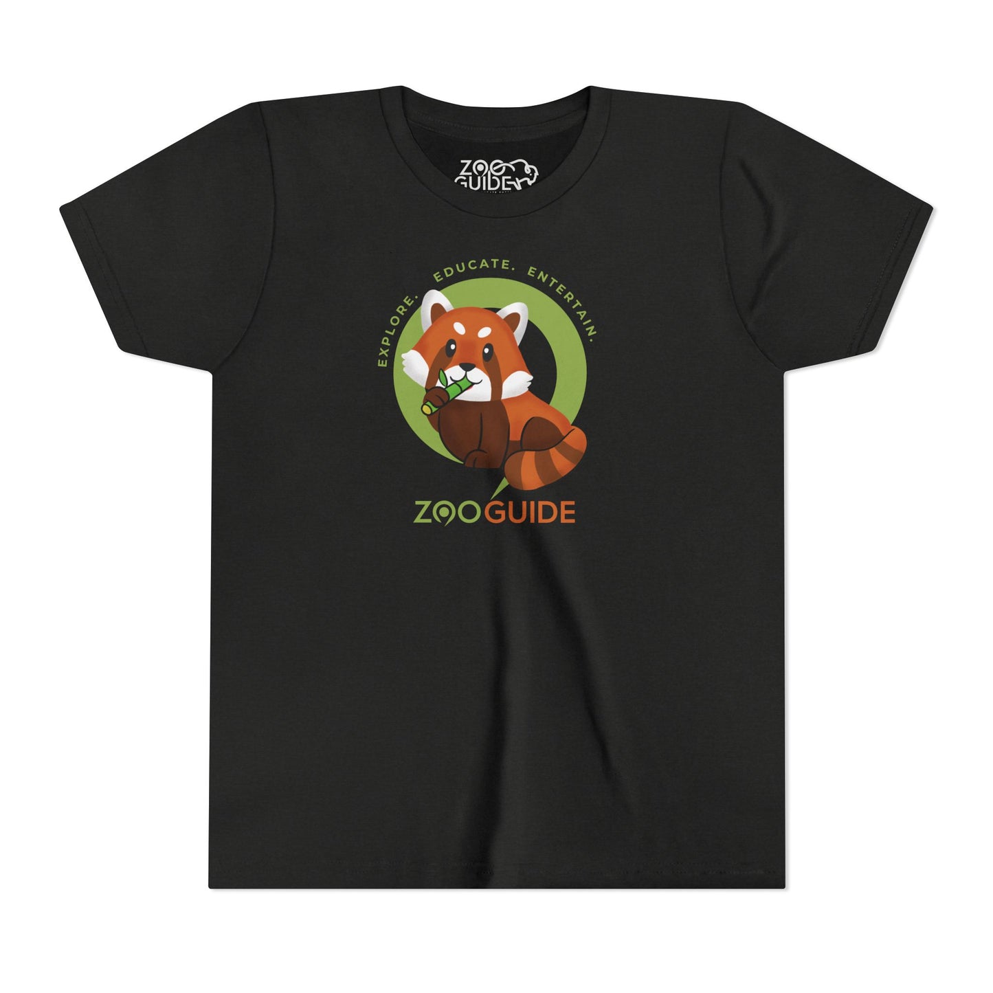 Red Panda Eating Bamboo in Zoo Guide™ Waypoint Icon Youth Tee Shirt by Zoo Guide™