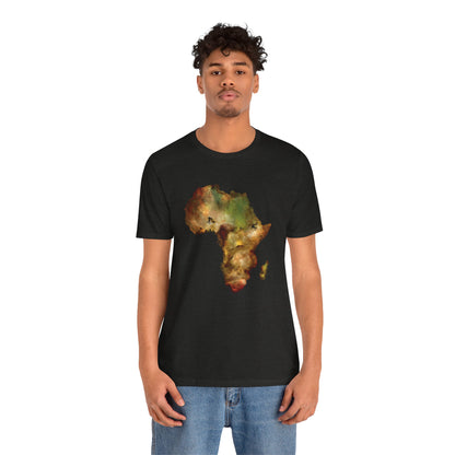 Africa Map Adult Unisex Tee Shirt by Zoo Guide™